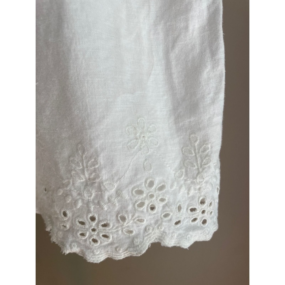 White Eyelet Dress Kids Size 10 Gymboree Linen Blend Summer Cottagecore NWT New - Picture 3 of 9
